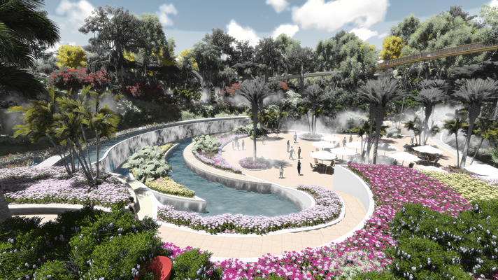 恒大海花岛E区植物园景观设计